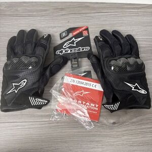 Alpinestars SMX-1 Air V2 Mens Leather Motorcycle Gloves Black 3570518